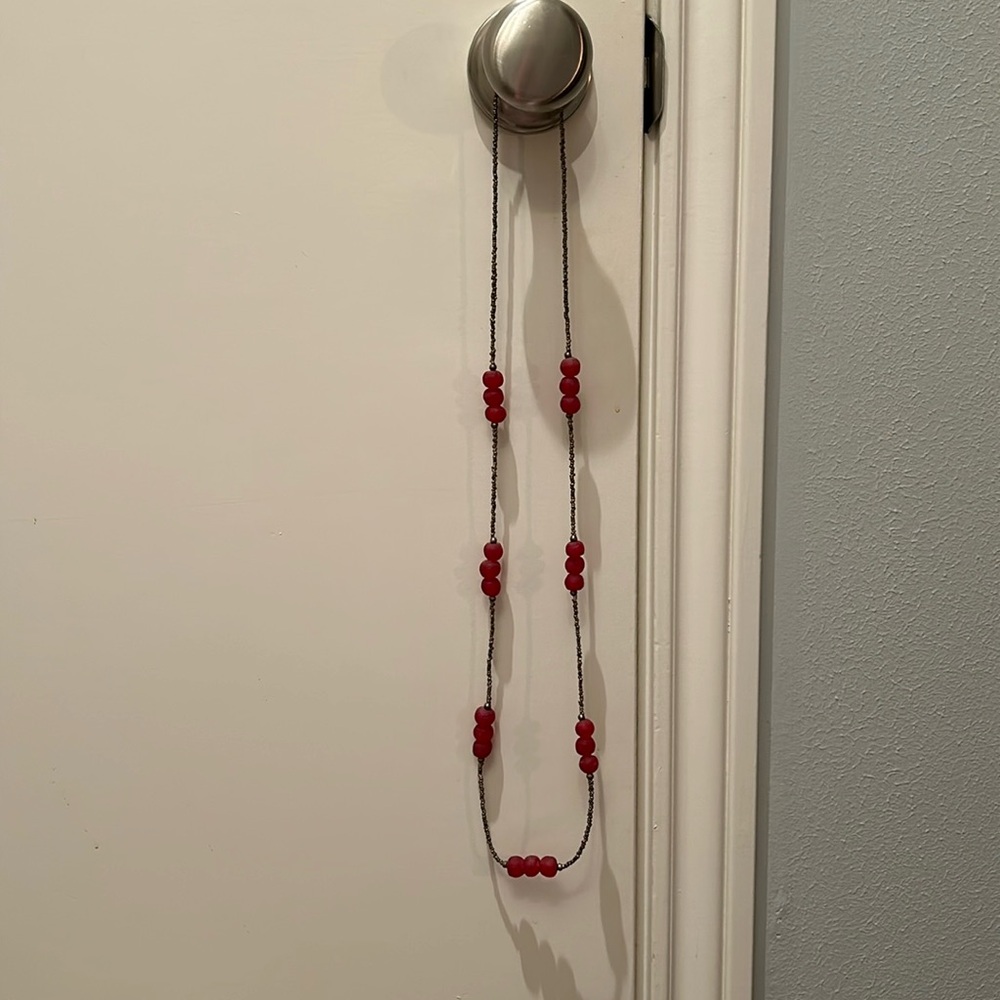 Akola Necklace - Red Stones